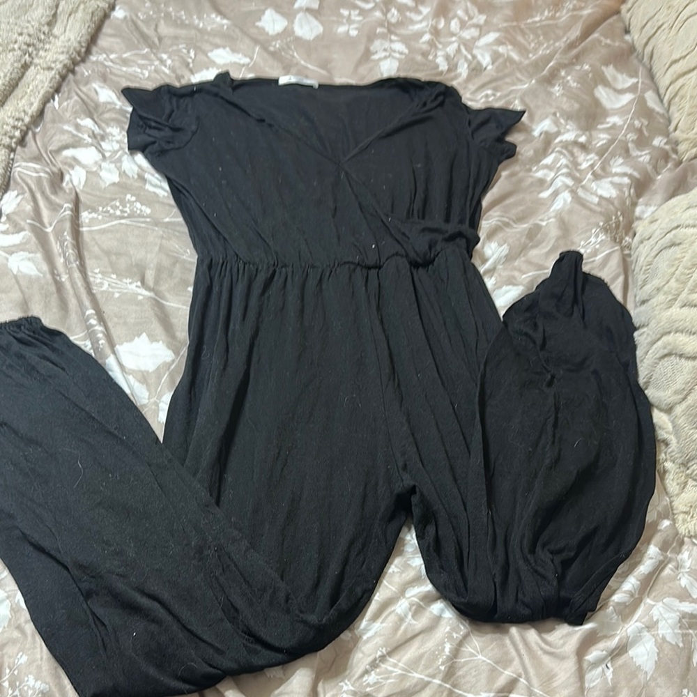 Cupshe Black Casual Jumpsuit with Elastic Waist